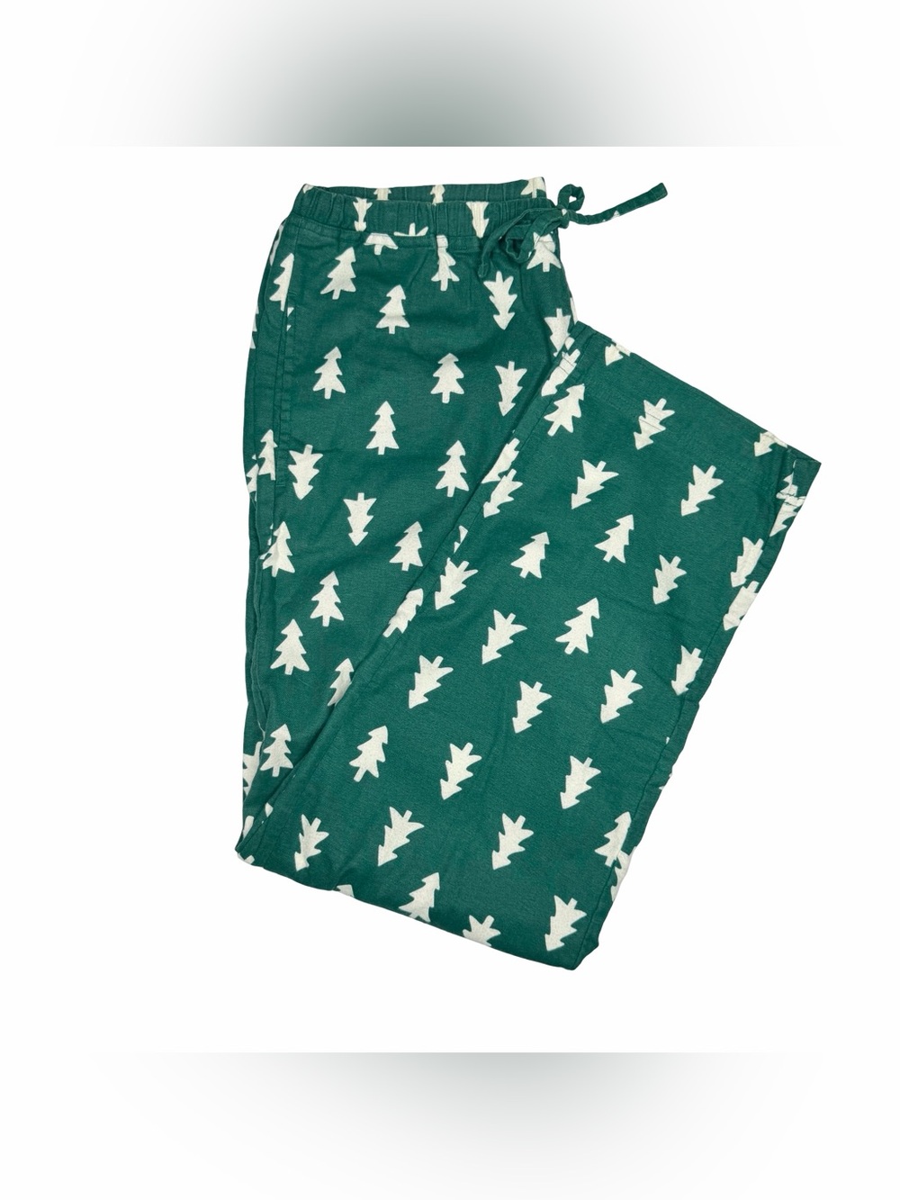 Hanna Andersson Trees On Green Adult‎ Holiday Flannel Pajama Pants